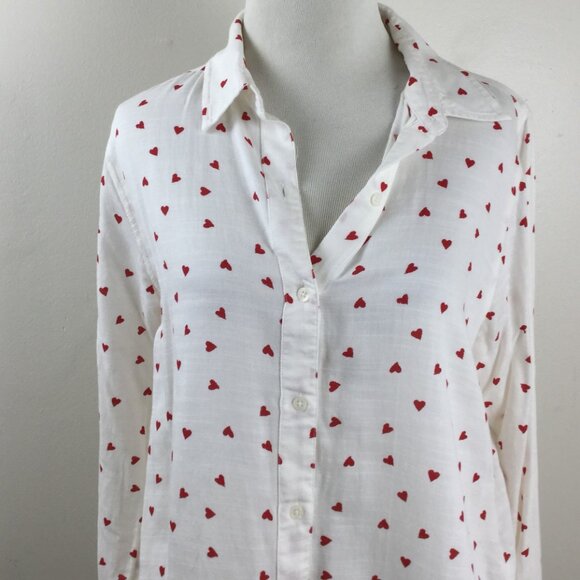 Lucky Brand Heart Button Up Shirt s - Picture 3 of 10